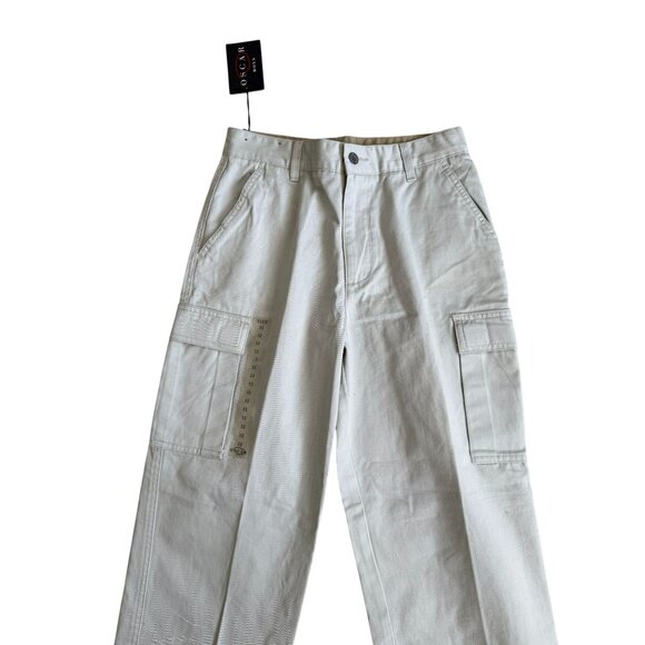 OSCAR DE LA RENTA Boys Stone Gray Khaki Cargo Dress Pants Size 12 NEW NWT - Picture 4 of 11